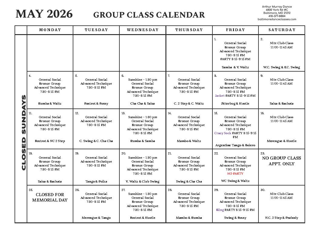 May Calendar 2026