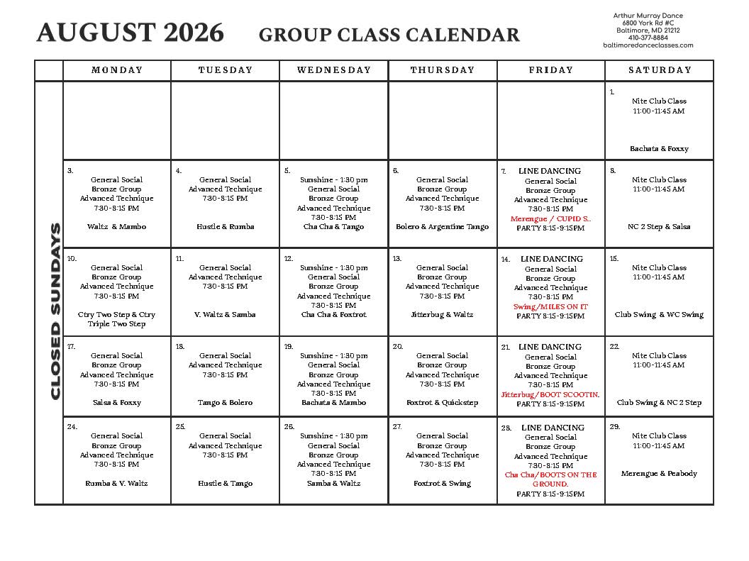 August 2026 Calendar